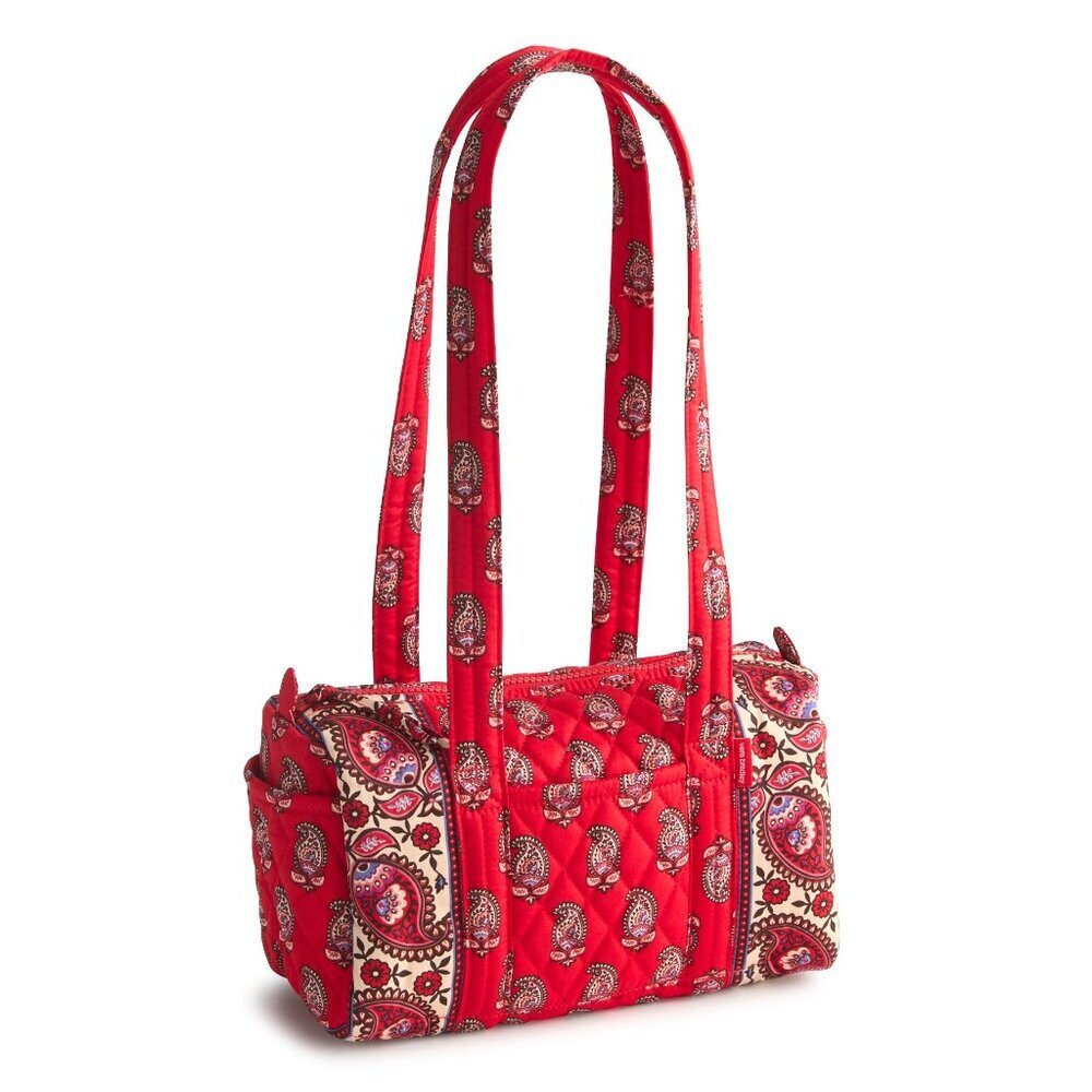 Premium Cotton Quilted Shoulder Bag with Zip Pocket